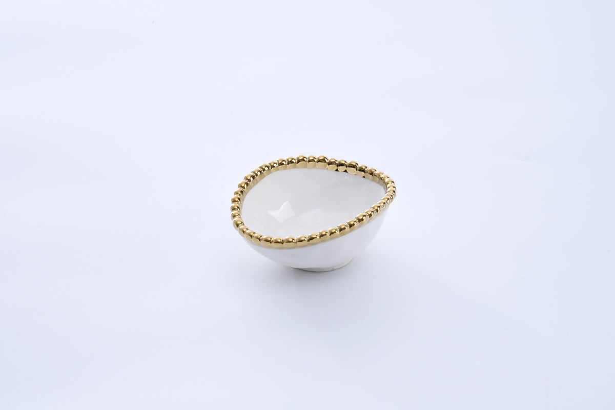 Golden Salerno Oval Condiment Bowl