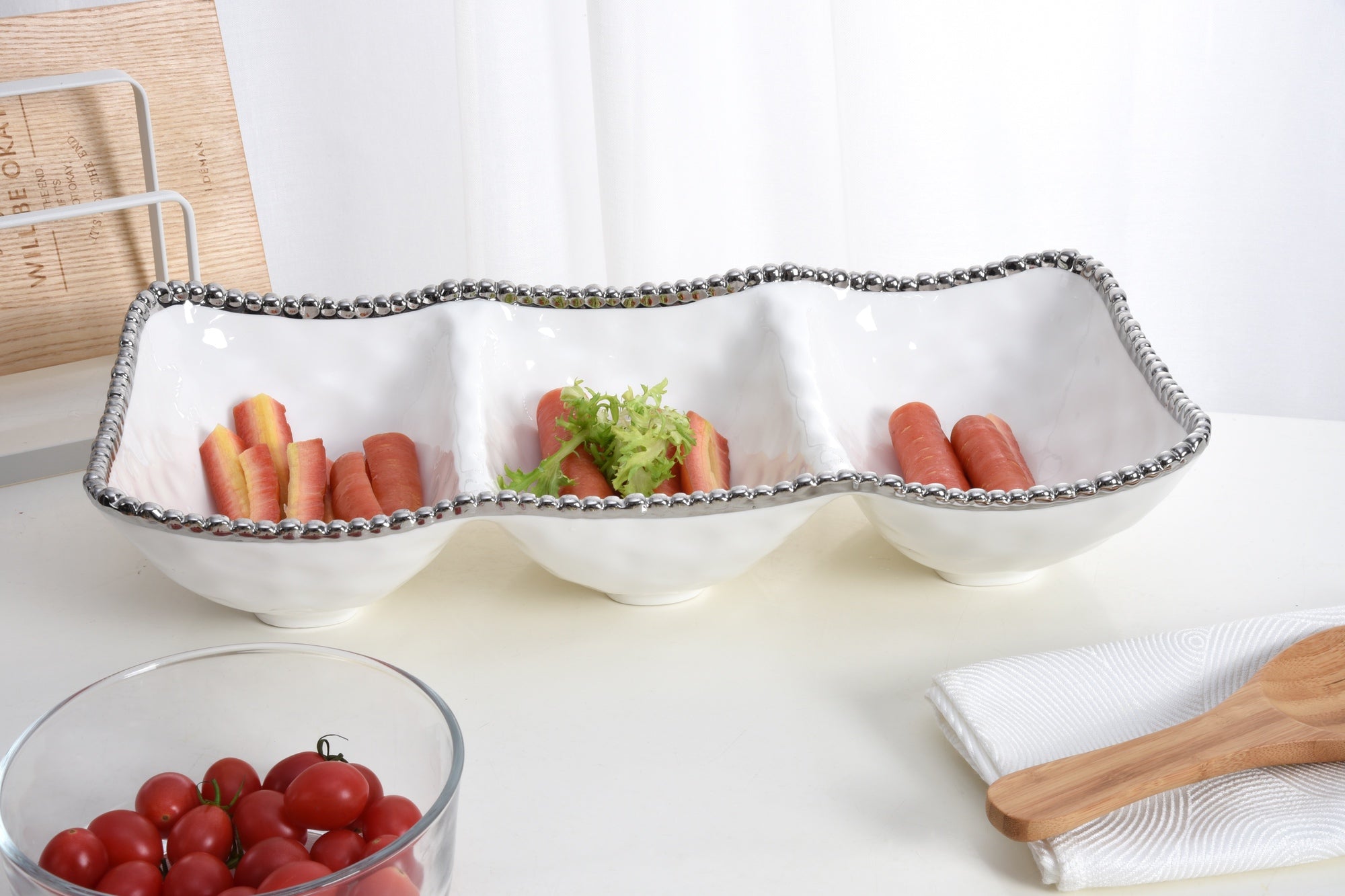 Salerno 3 Section Serving Piece