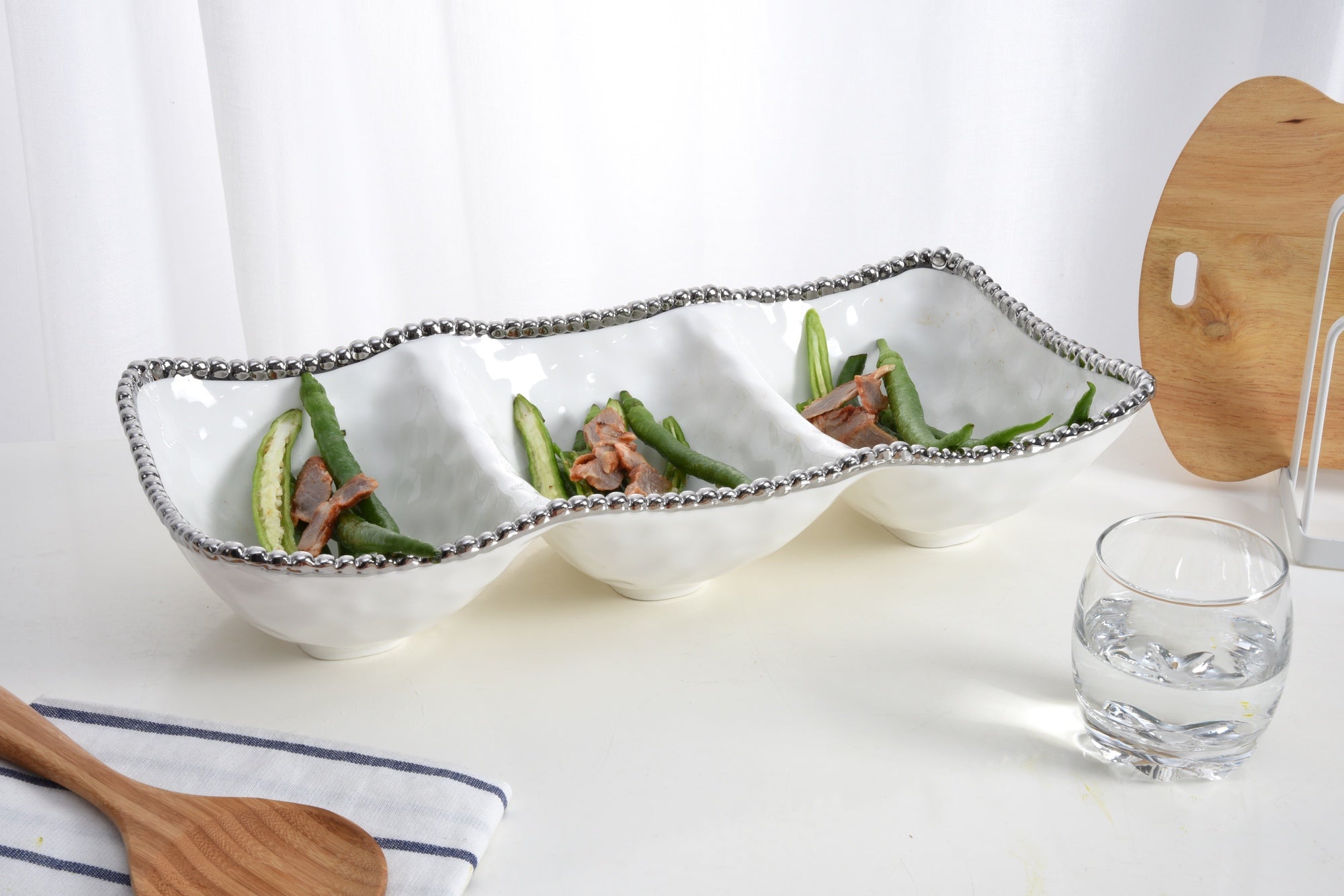 Salerno 3 Section Serving Piece