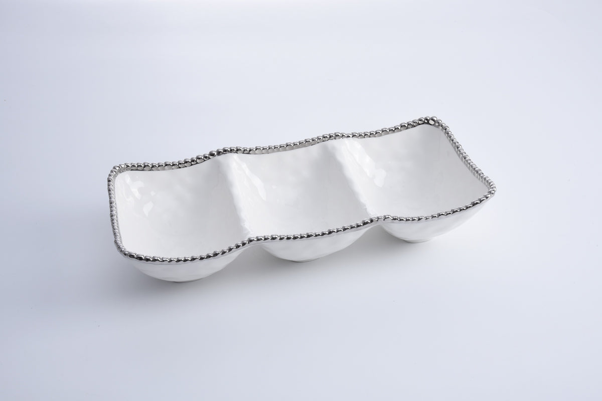 Salerno 3 Section Serving Piece