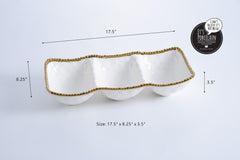 Golden Salerno 3 Section Serving Piece