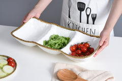 Golden Salerno 3 Section Serving Piece