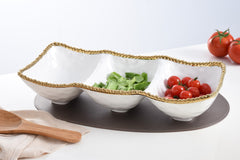 Golden Salerno 3 Section Serving Piece