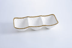 Golden Salerno 3 Section Serving Piece