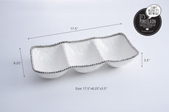 Salerno 3 Section Serving Piece