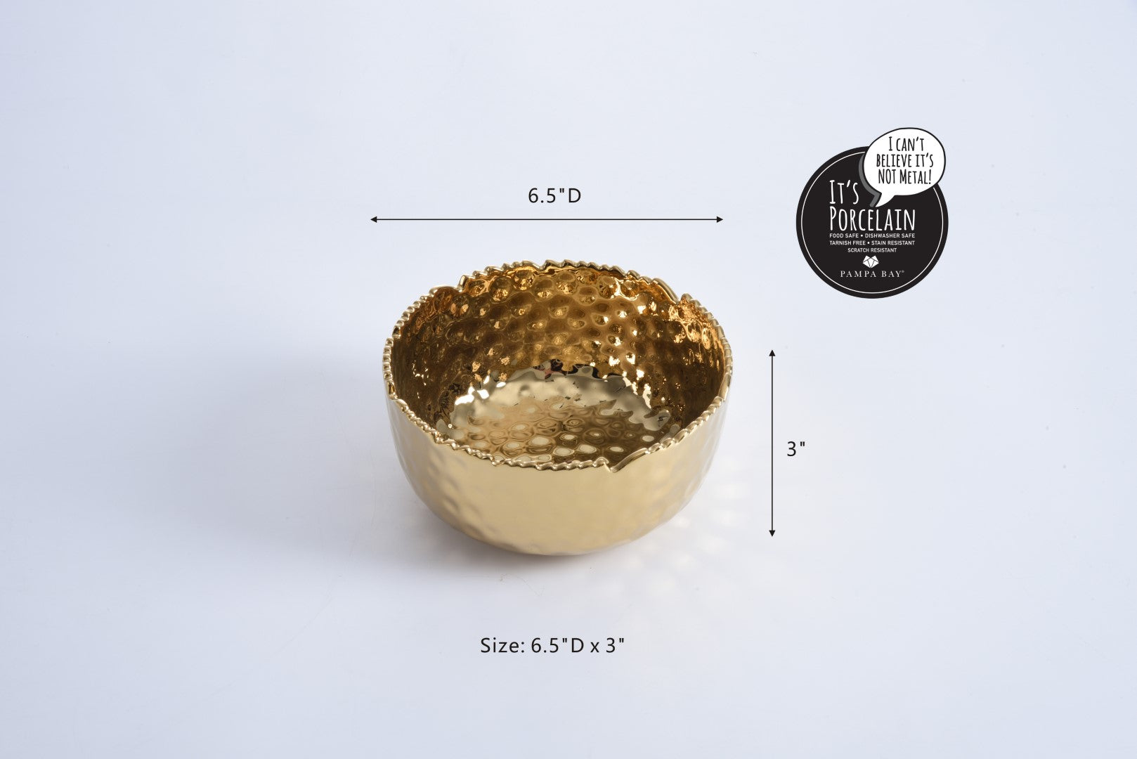 Golden Millennium Medium Round Bowl