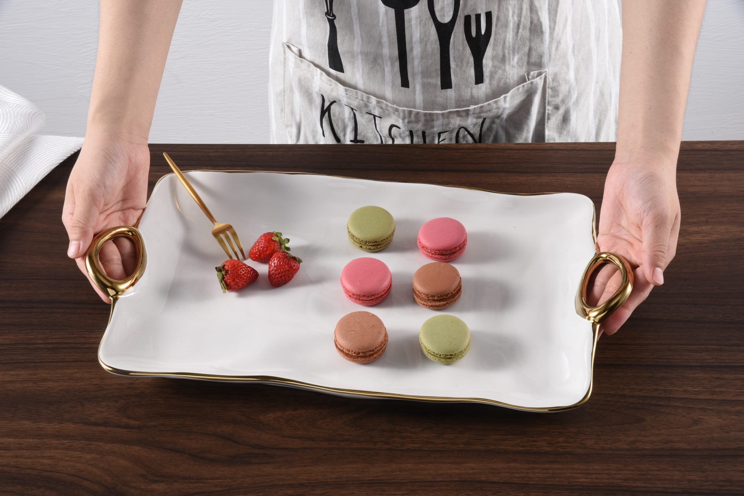 Golden Handles Large Tray