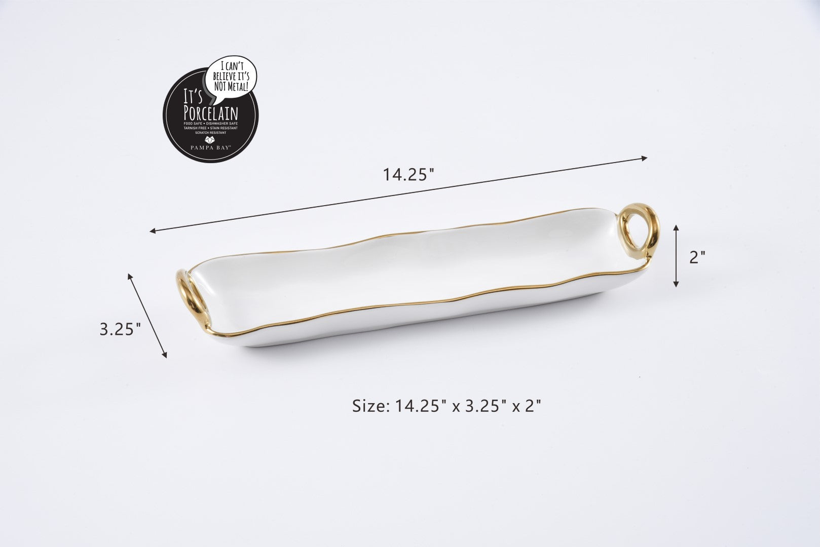 Golden Handles Cracker Tray