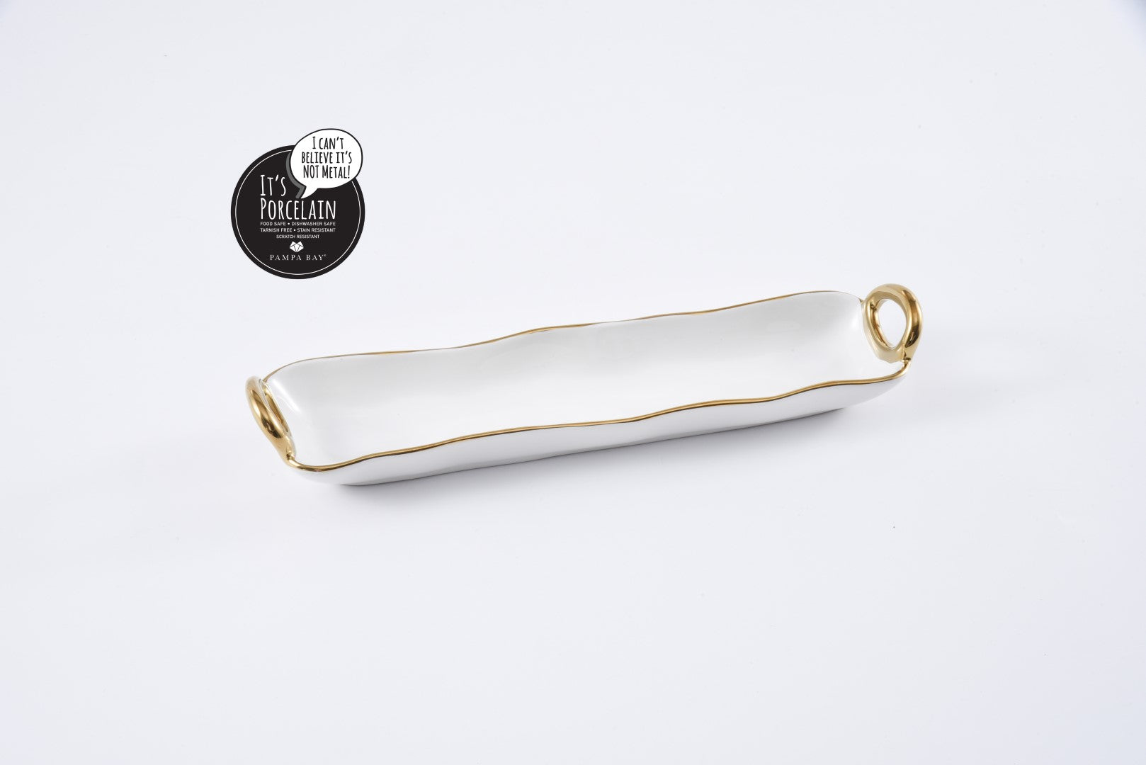 Golden Handles Cracker Tray