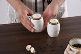 Golden Salerno Salt & Pepper Shakers