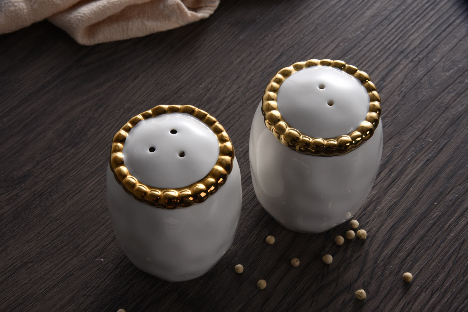 Golden Salerno Salt & Pepper Shakers