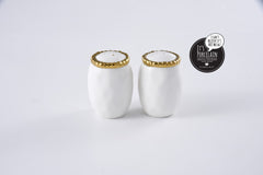 Golden Salerno Salt & Pepper Shakers