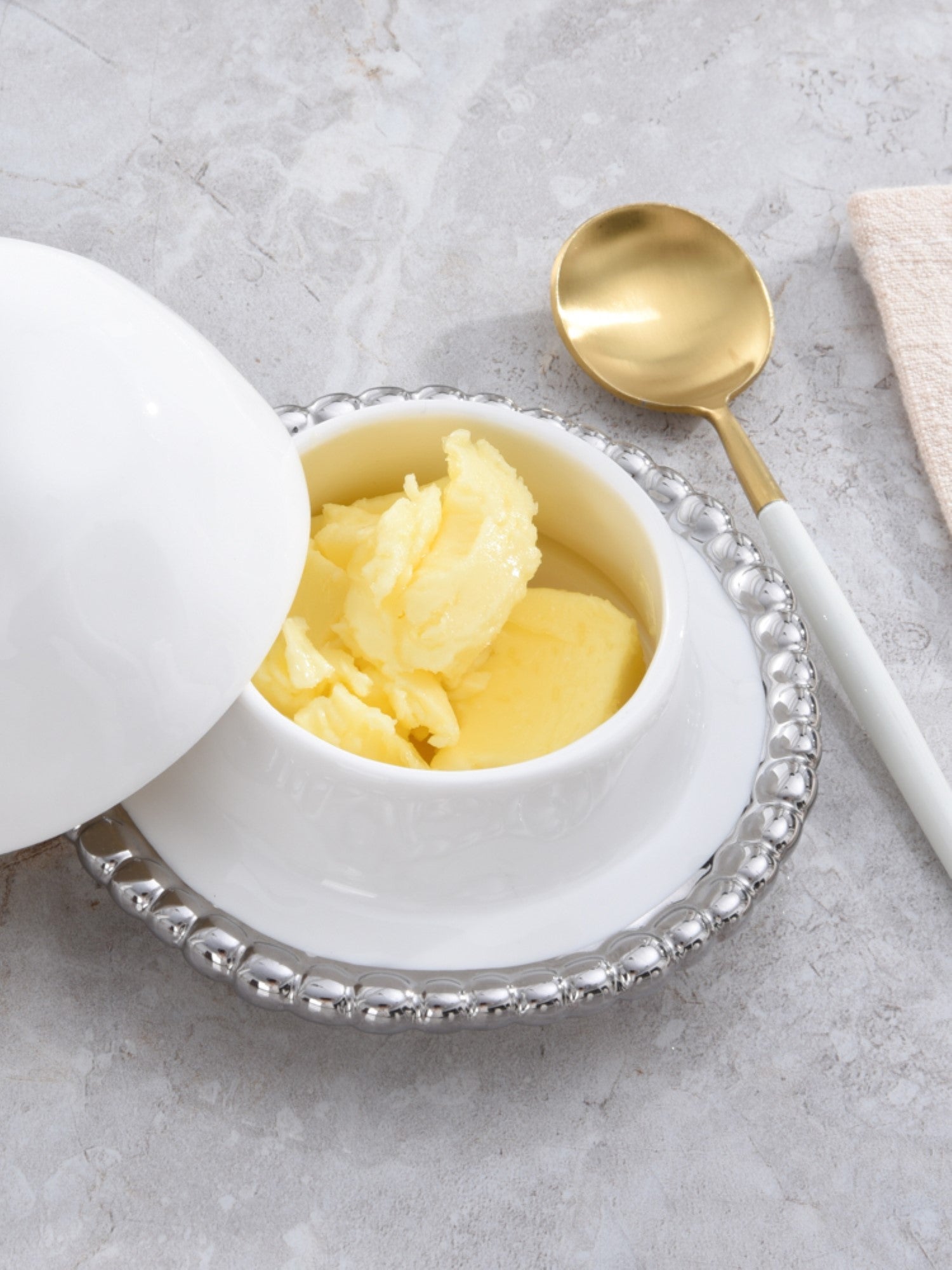 Salerno Round Butter Dish
