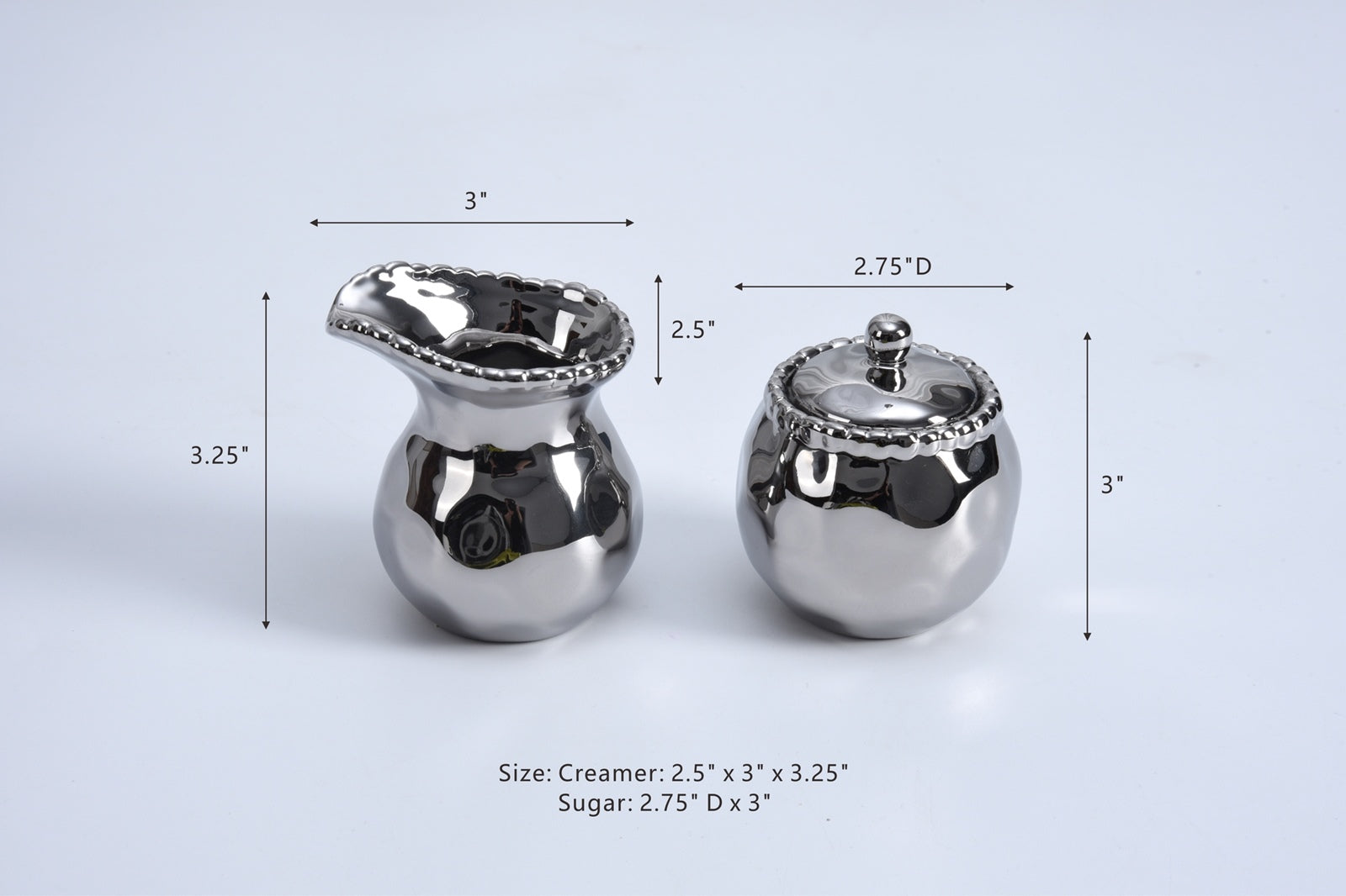 Verona Small Creamer & Sugar Set