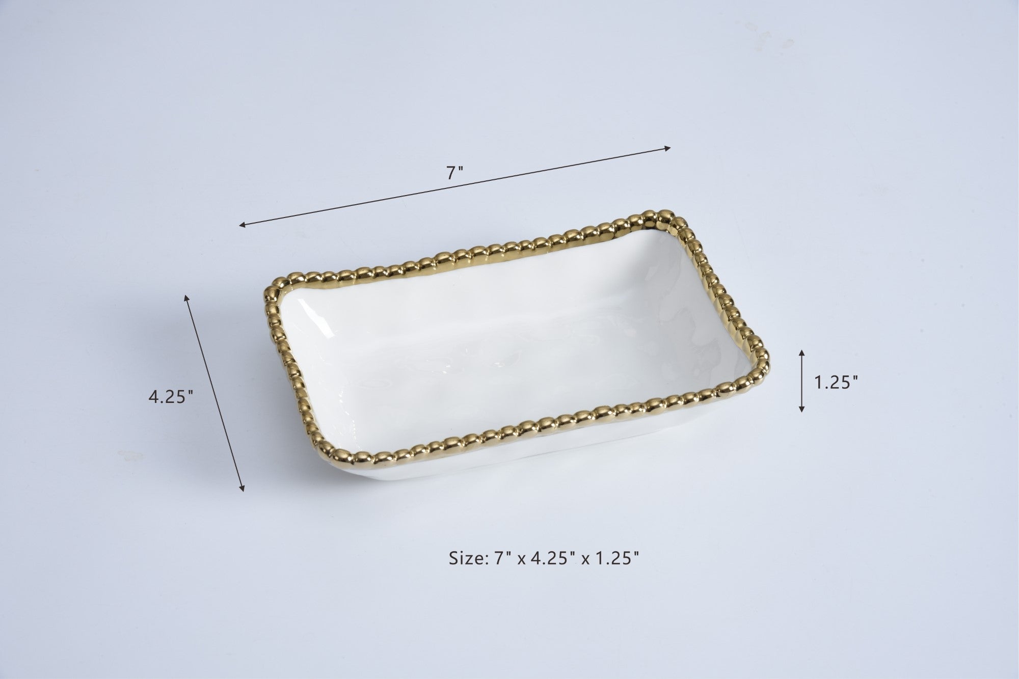 Golden Salerno Rectangular Dish