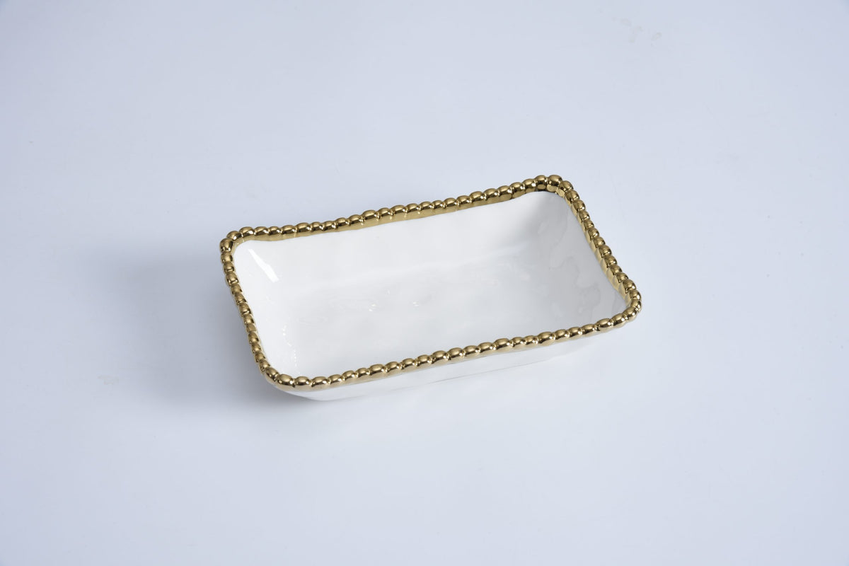 Golden Salerno Rectangular Dish