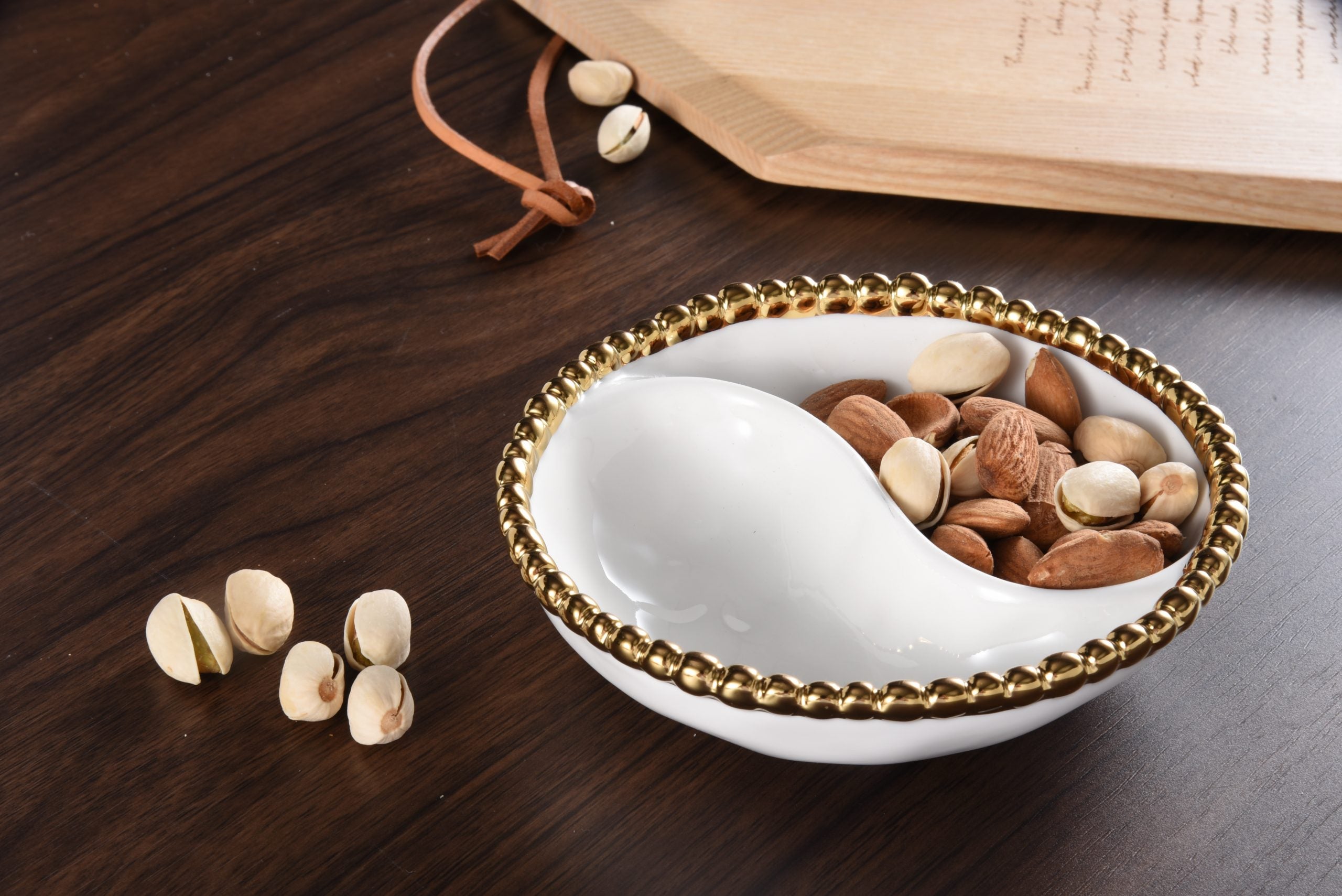 Golden Salerno Mini 2 Section Platter