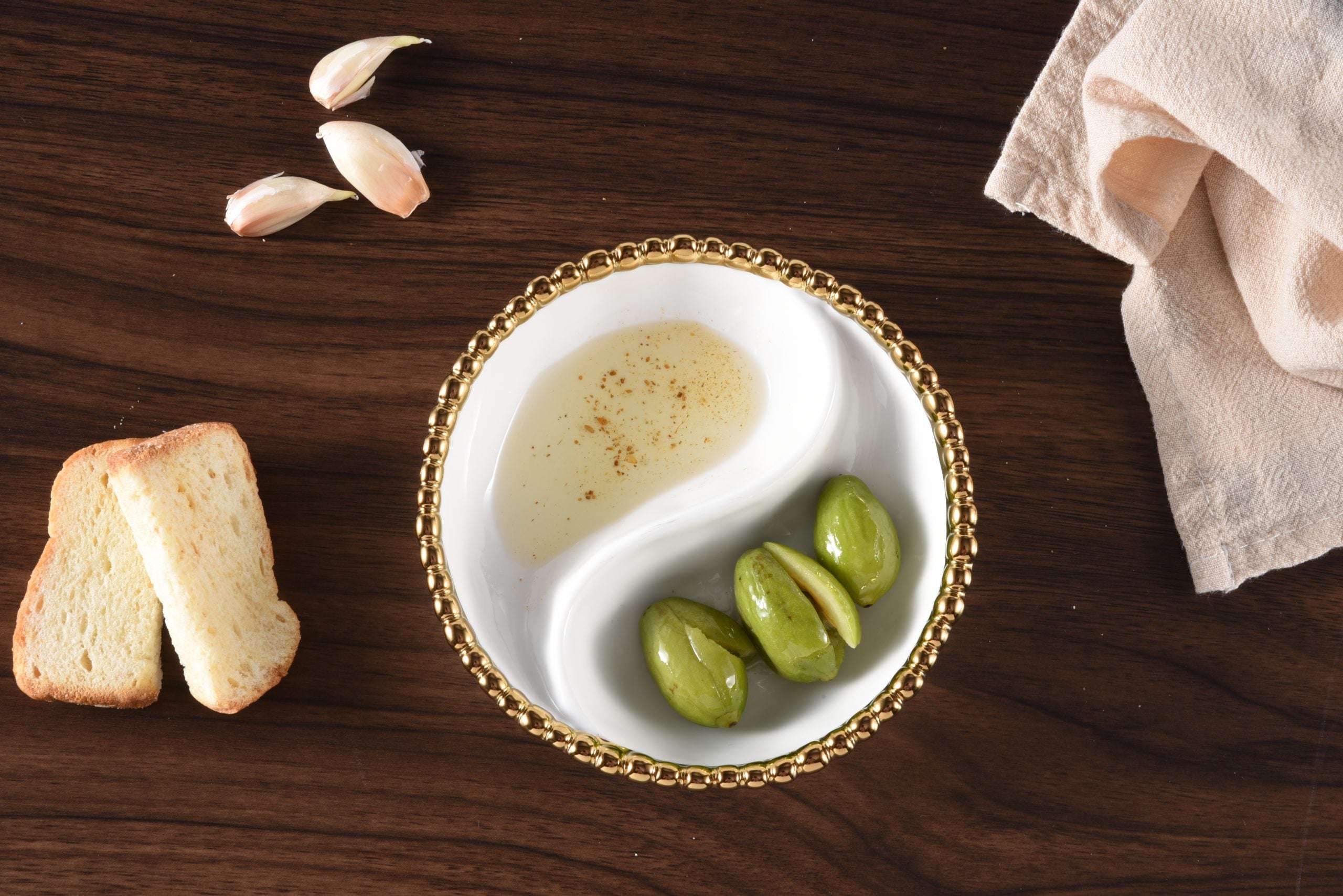 Golden Salerno Mini 2 Section Platter