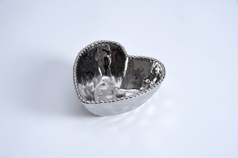 Love Is In The Air Heart Bowl, Silver