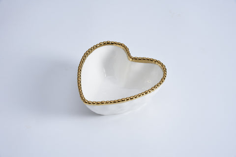 Love Is In The Air Heart Bowl, White Gold