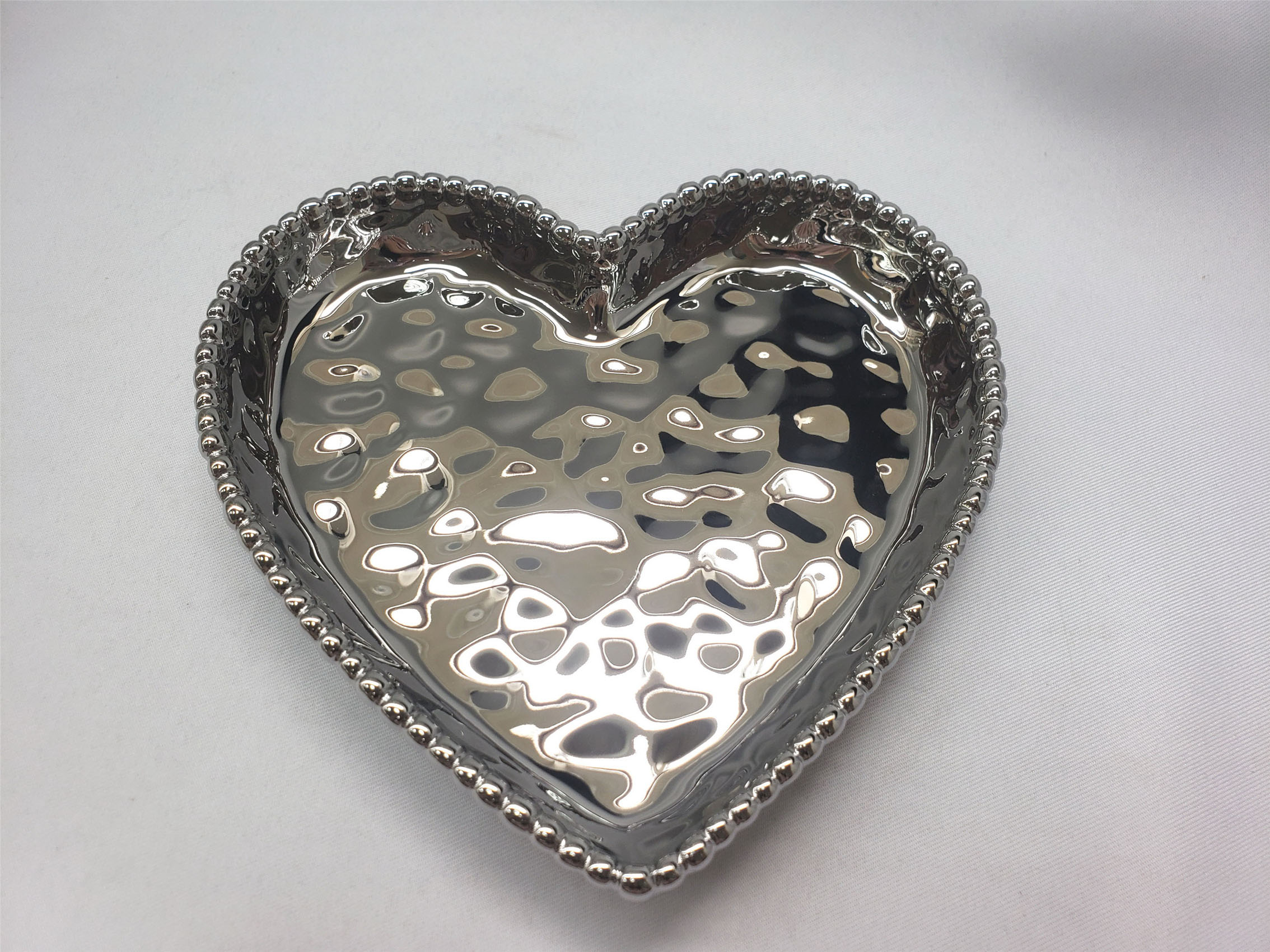 Love Is In The Air Medium Heart Dish, Silver