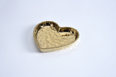 Love Is In The Air Medium Heart Dish, Gold