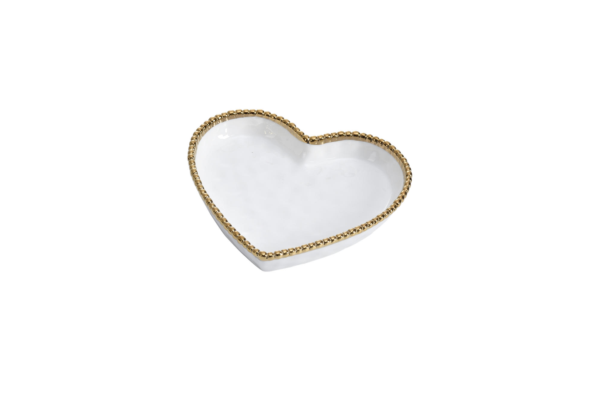 Love Is In The Air Medium Heart Dish, White Gold