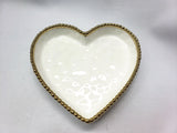 Love Is In The Air Medium Heart Dish, White Gold