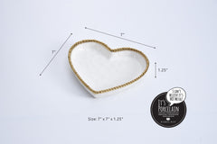 Love Is In The Air Medium Heart Dish, White Gold