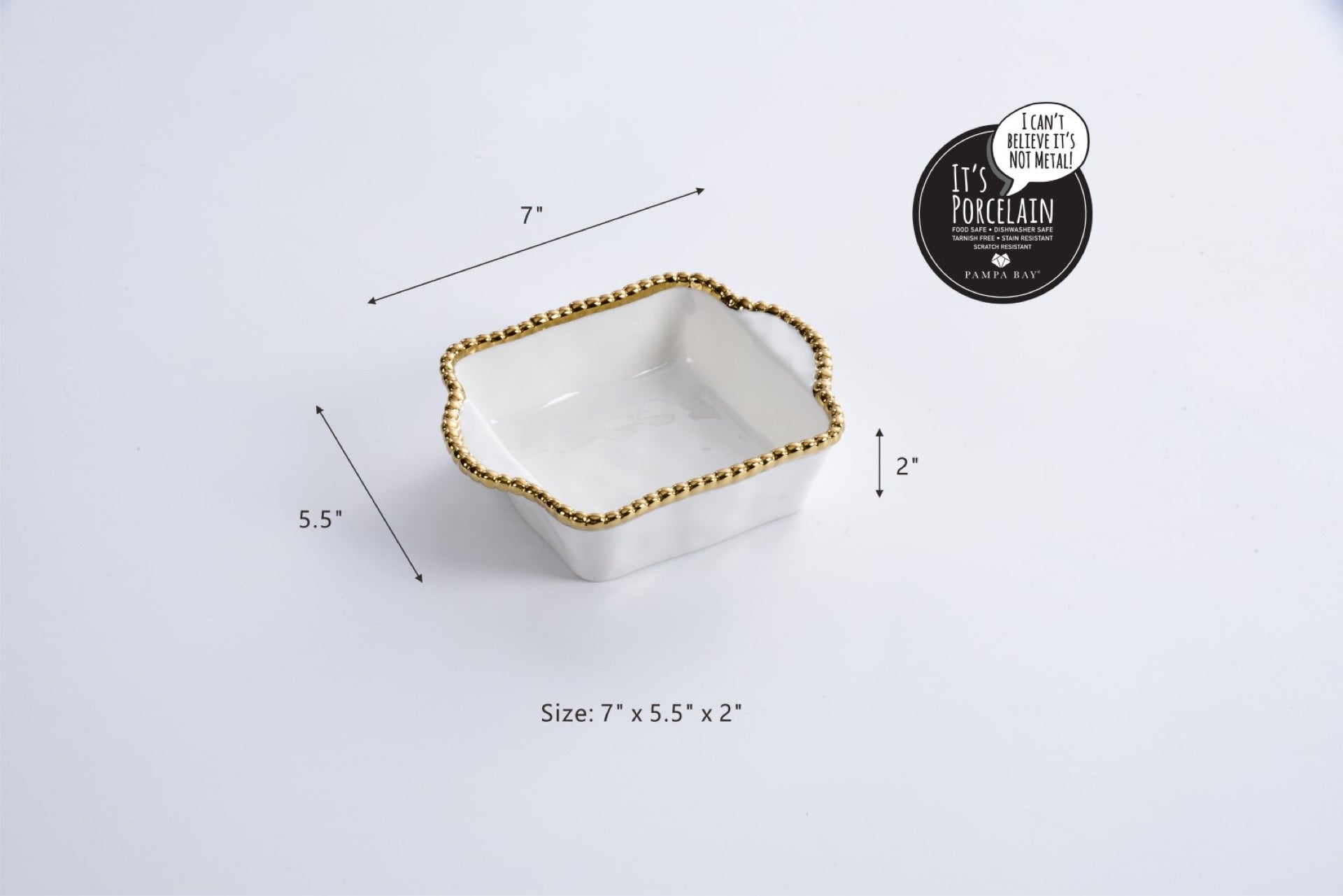 Golden Salerno Square Individual Baking Dish