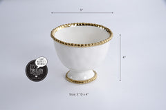 Golden Salerno Small Footed Bowl