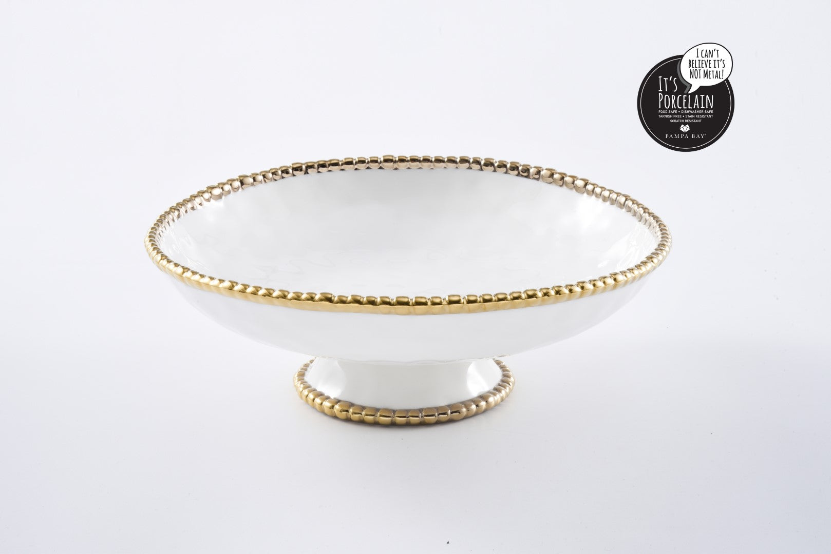 Golden Salerno Footed Bowl