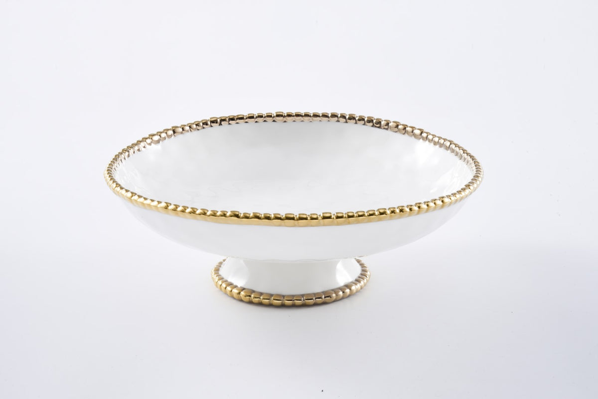 Golden Salerno Footed Bowl