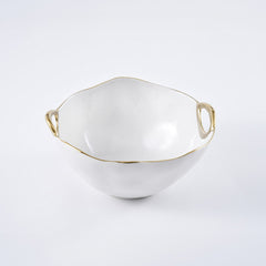 Golden Handles Large Round Bowl