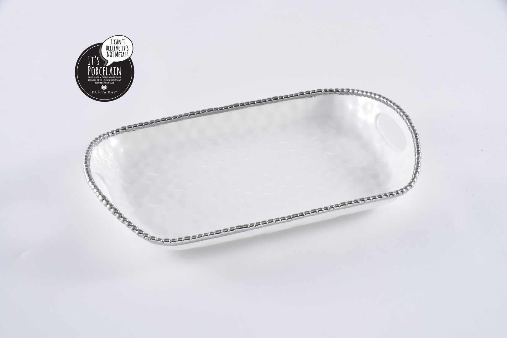 Salerno Rectangular Tray With Handles