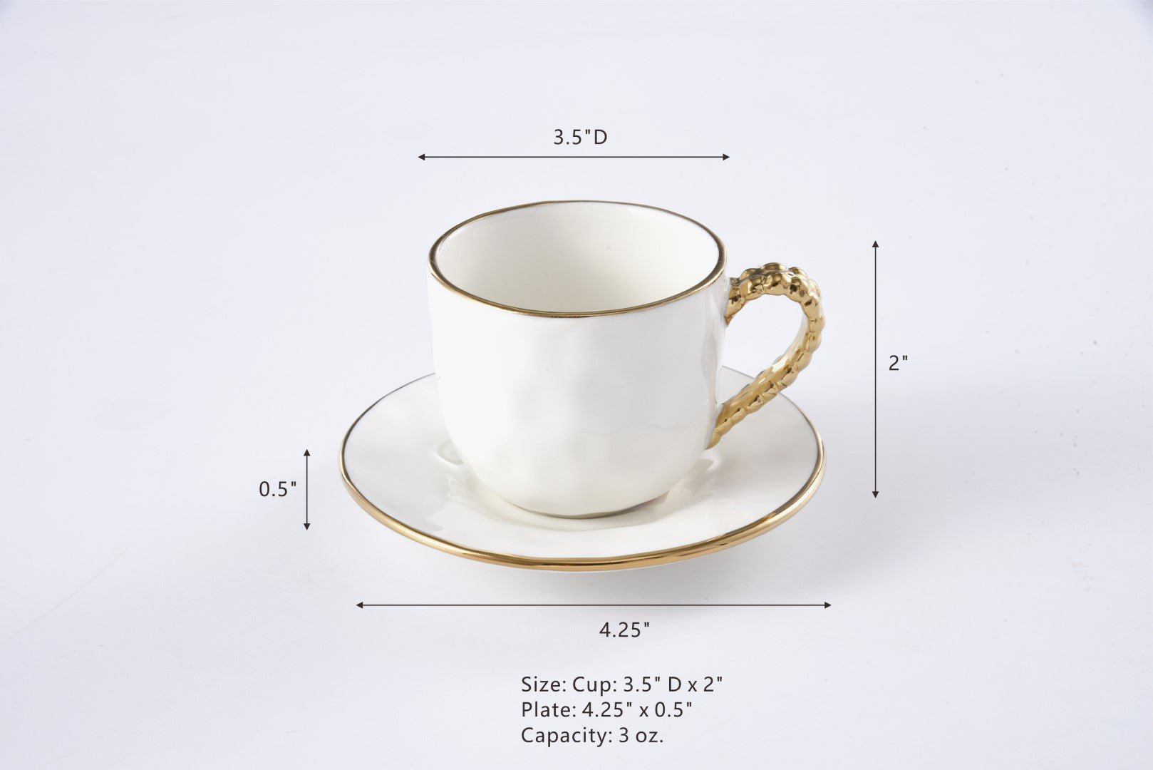 Golden Salerno Espresso Cup & Saucer