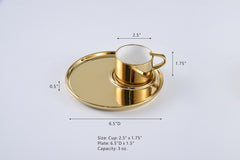 For Coffee Lovers Espresso Cup And Plate