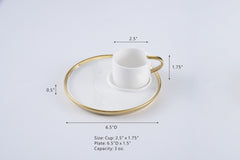 For Coffee Lovers Espresso Cup And Plate