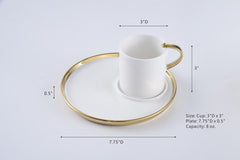 For Coffee Lovers Cappuccino Cup And Plate