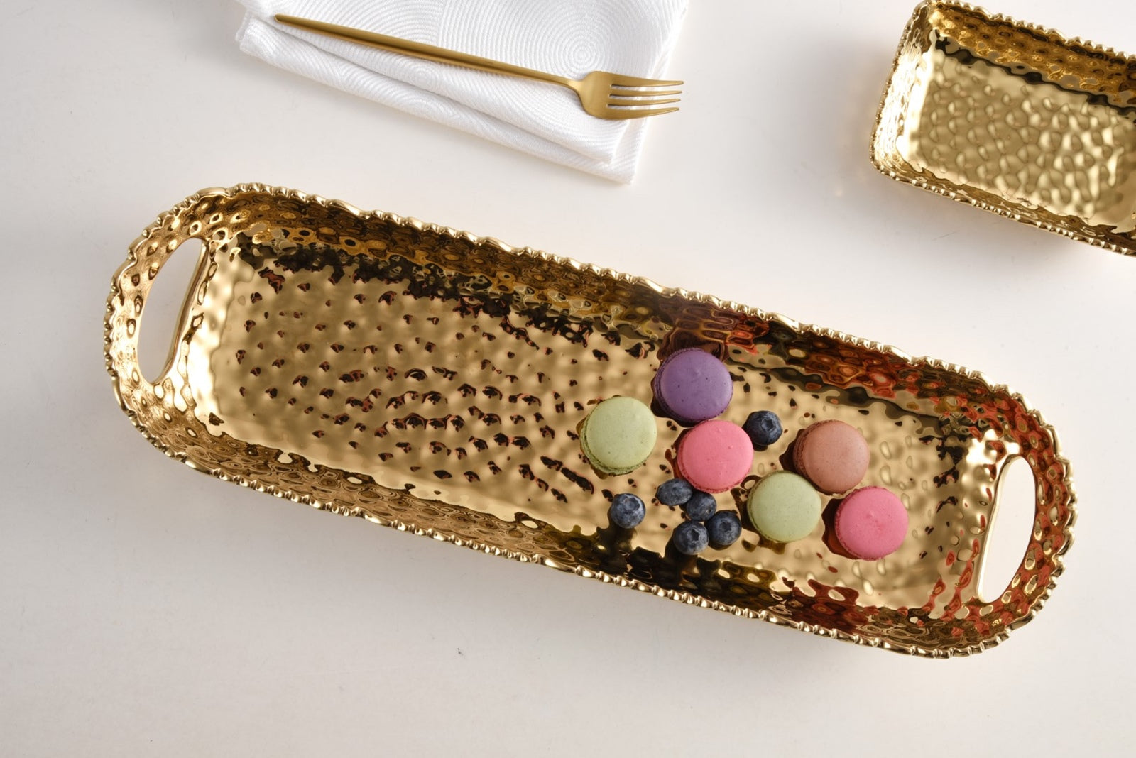 Golden Millennium Long Tray With Handles