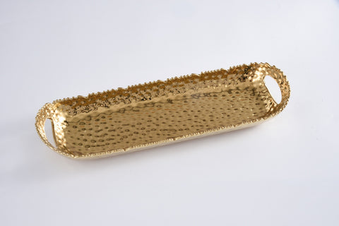 Golden Millennium Long Tray With Handles