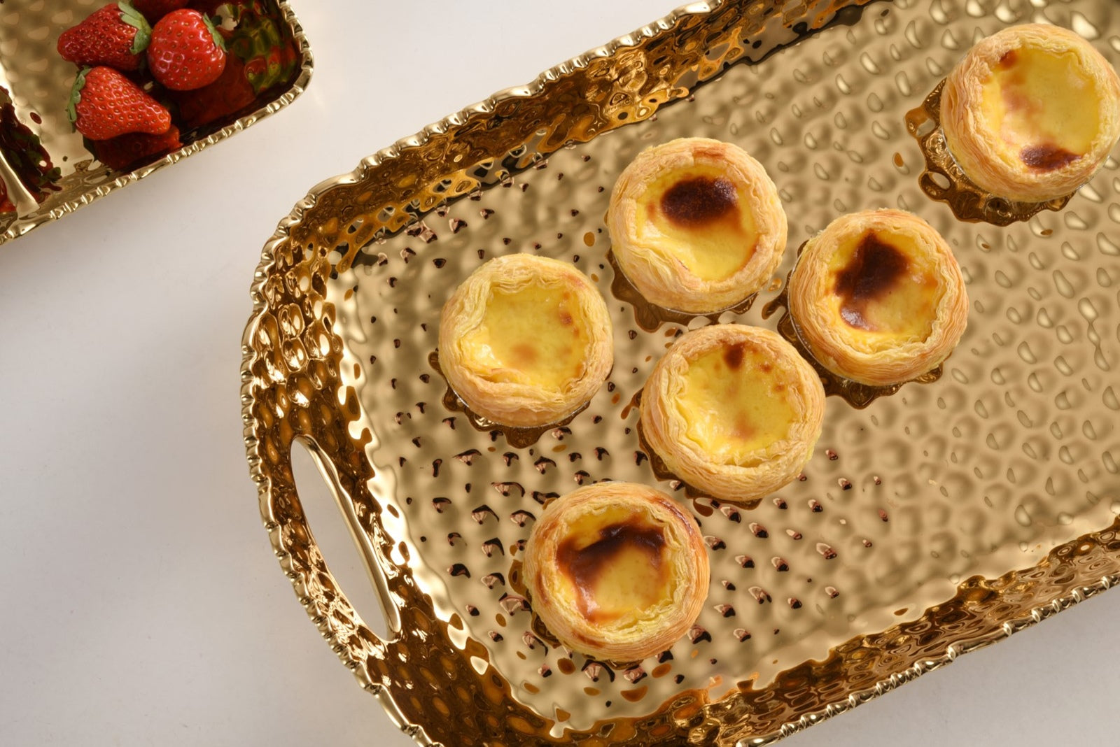 Golden Millennium Rectangular Tray With Handles