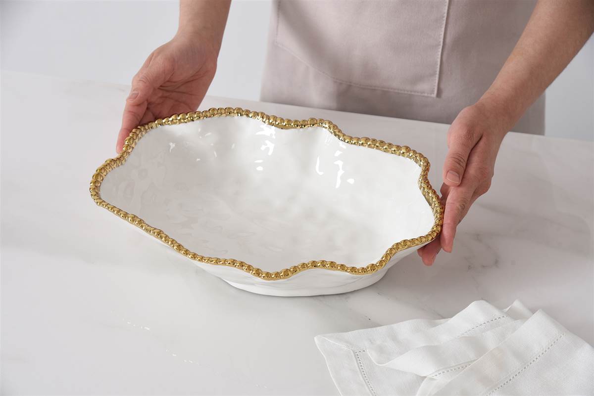 Salerno Serving Bowl - Gold