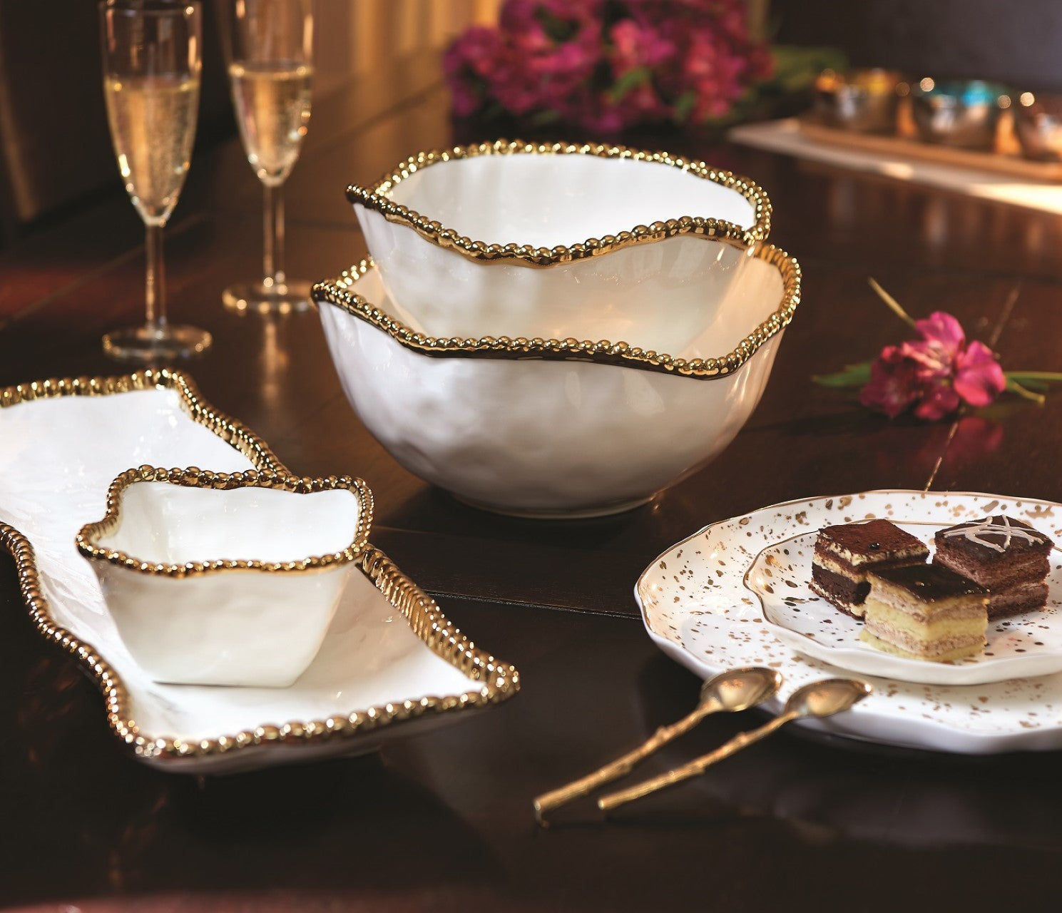 Golden Salerno Medium Salad Bowl