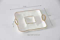 Golden Handles Square Chip & Dip