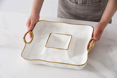Golden Handles Square Chip & Dip