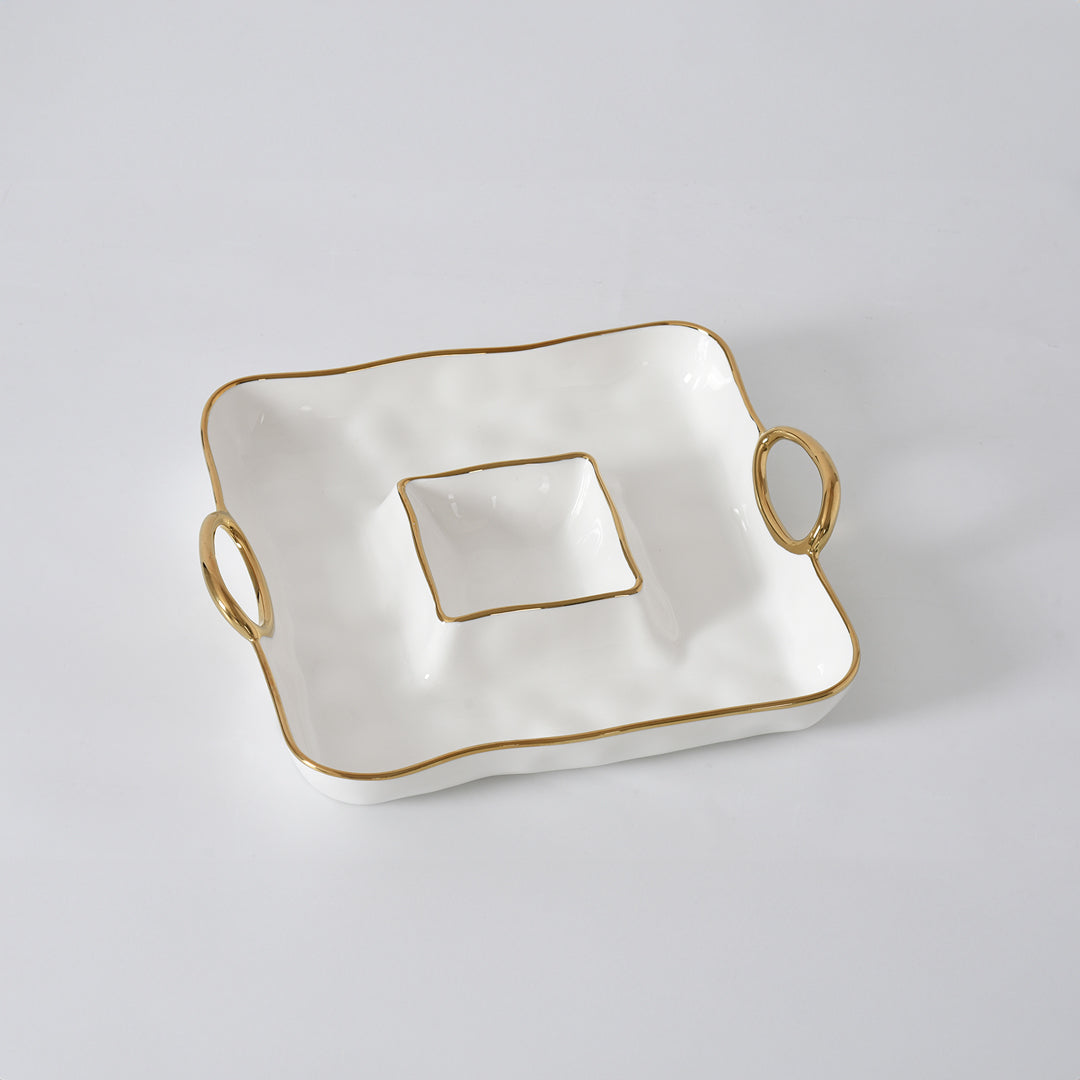 Golden Handles Square Chip & Dip