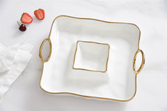Golden Handles Square Chip & Dip