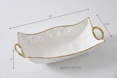 Golden Handles Rectangular Centerpiece