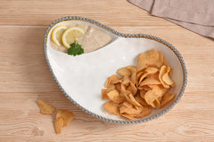 Salerno 2 Section Serving Piece - Silver